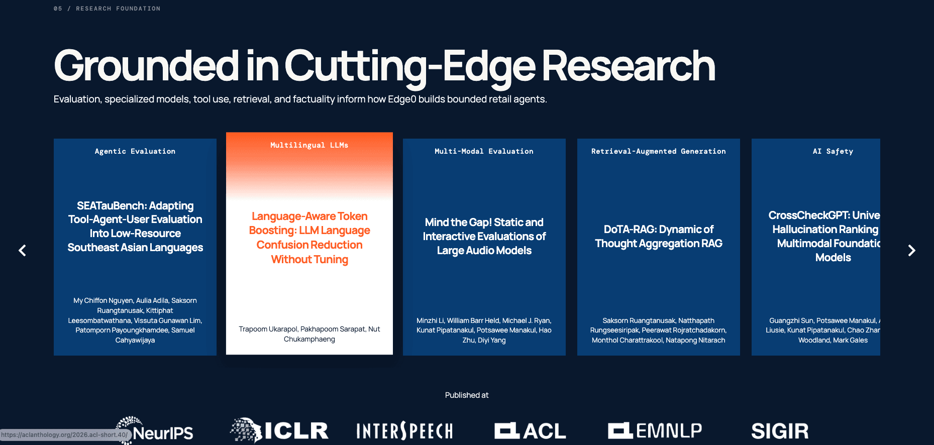 Edge0 research references and conference publications