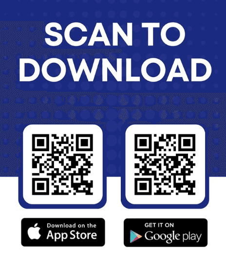 Beacon App Store and Google Play download QR codes